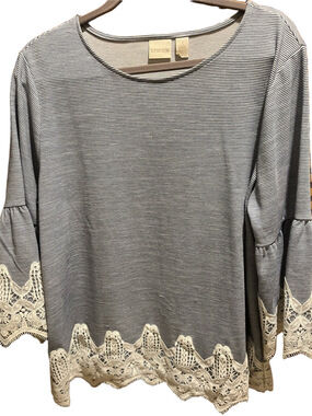 10. WOMENS CHICO’S 3/XL DETAIL TOP